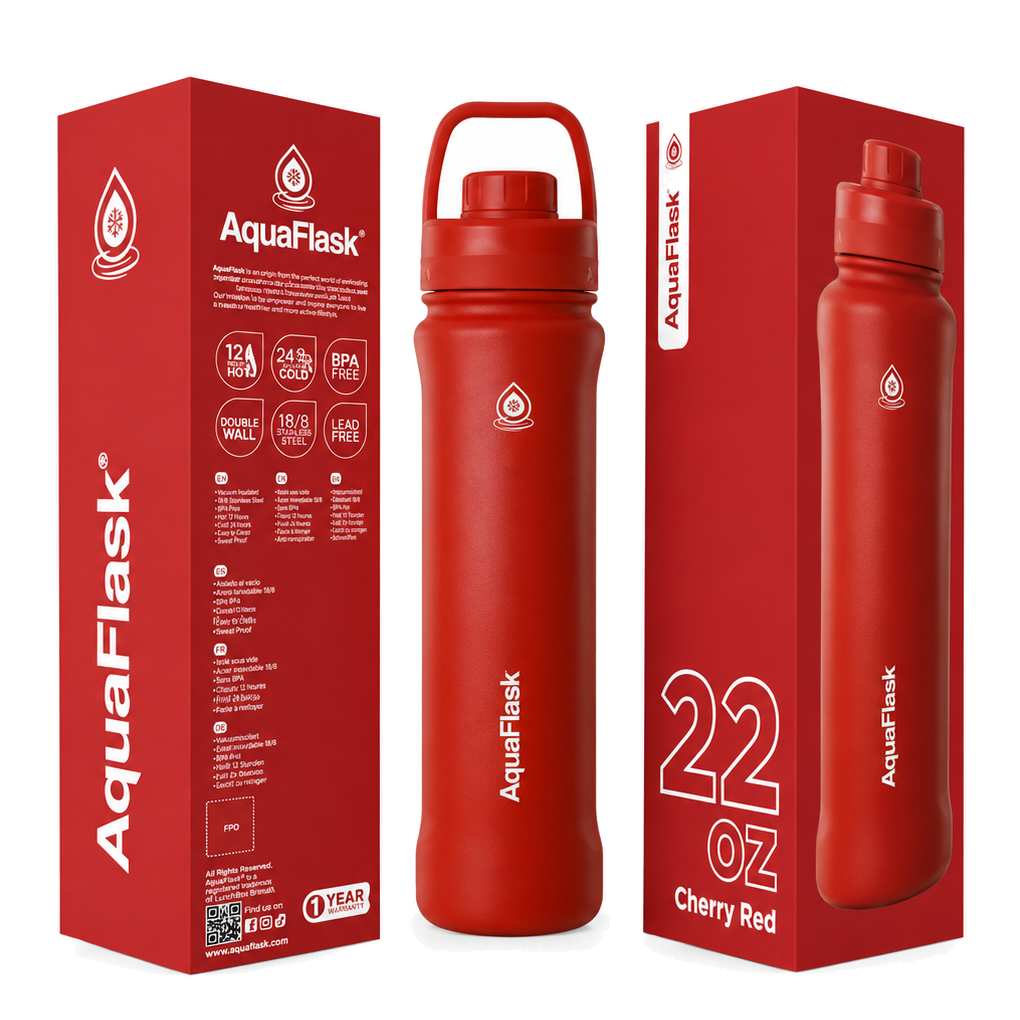 Aqua Flask Cherry Red 22oz