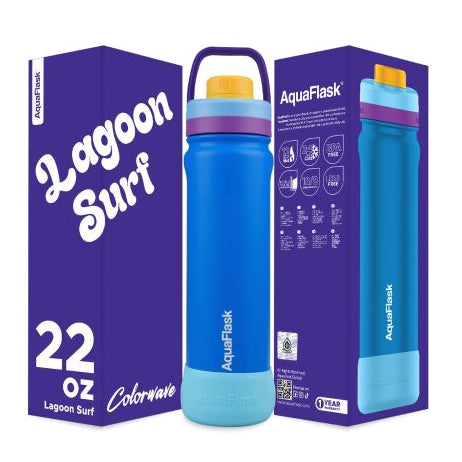Aqua Flask Lagoon Surf 22oz Colorwave Collection