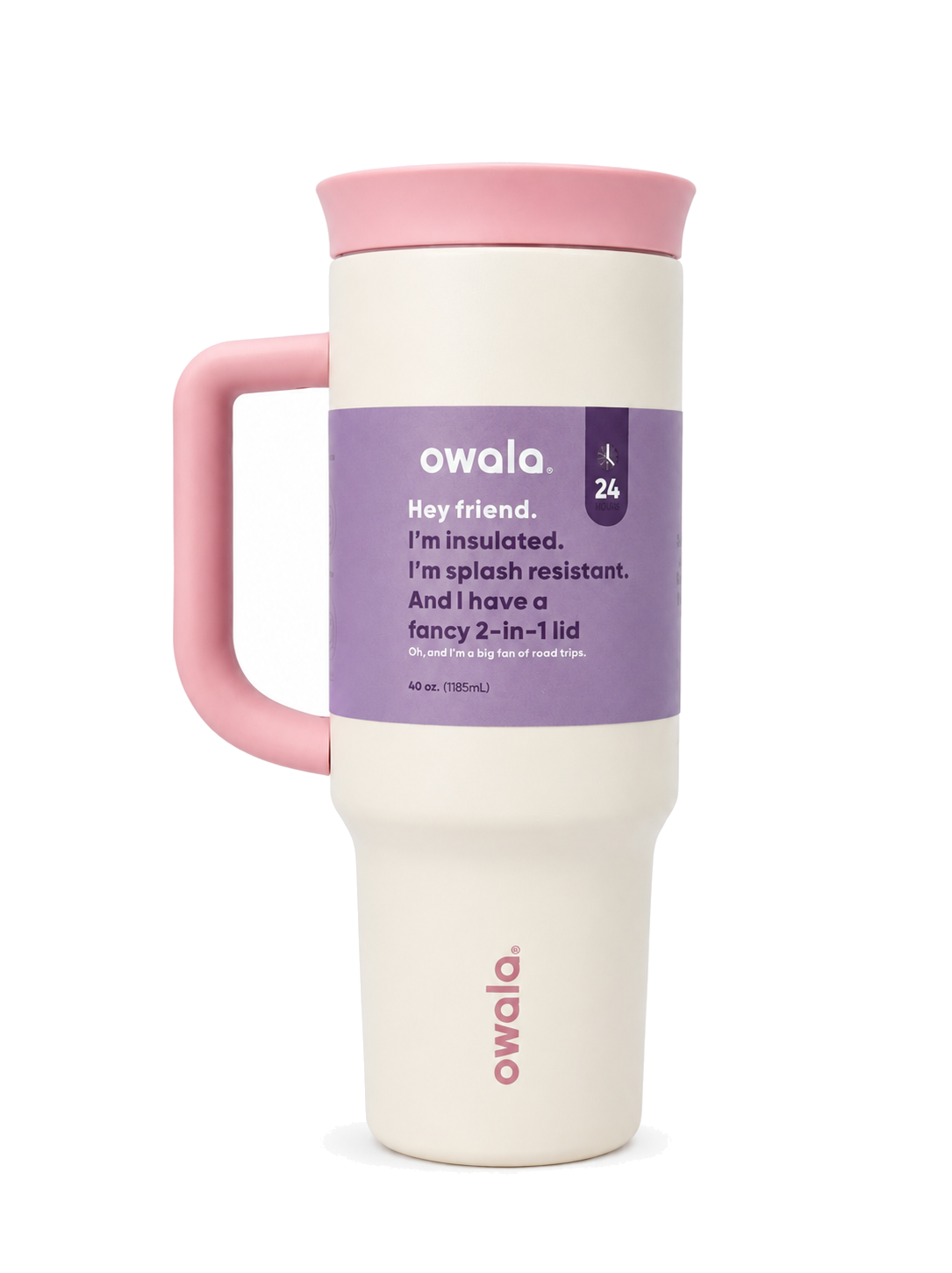 Owala 40oz Big Handle Tumbler Baby Pink