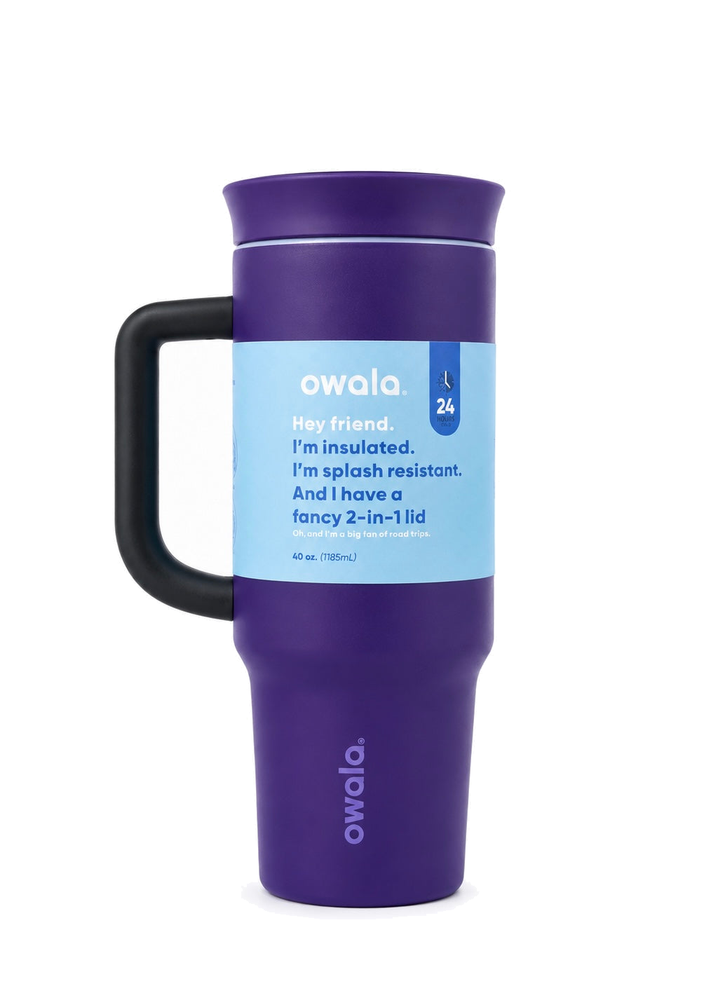 Owala 40oz Big Handle Tumbler Dark Purple
