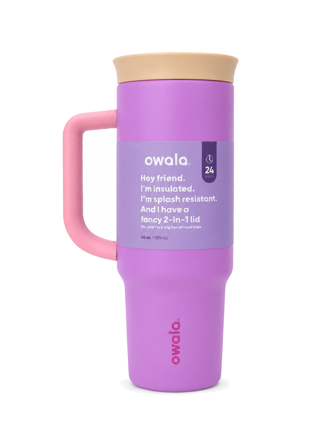 Owala 40oz Big Handle Tumbler Light Purple