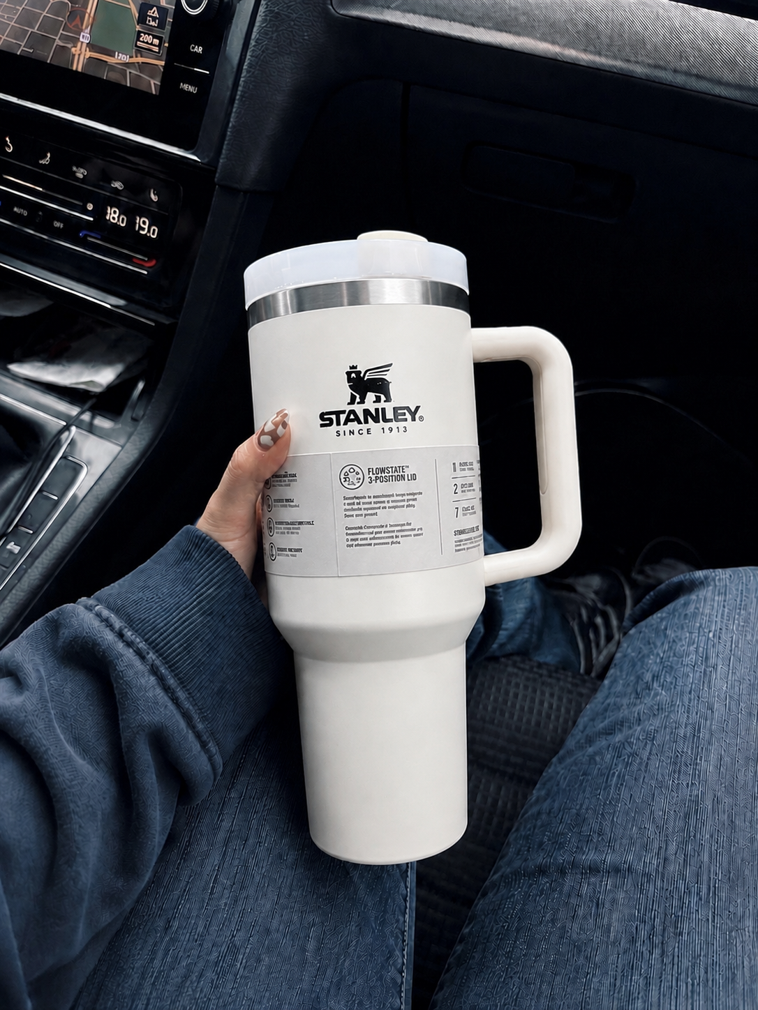 Stanley Quencher H2.0 40oz - 1.18 Ltumbler Handle Straw Lid ( Offwhite )
