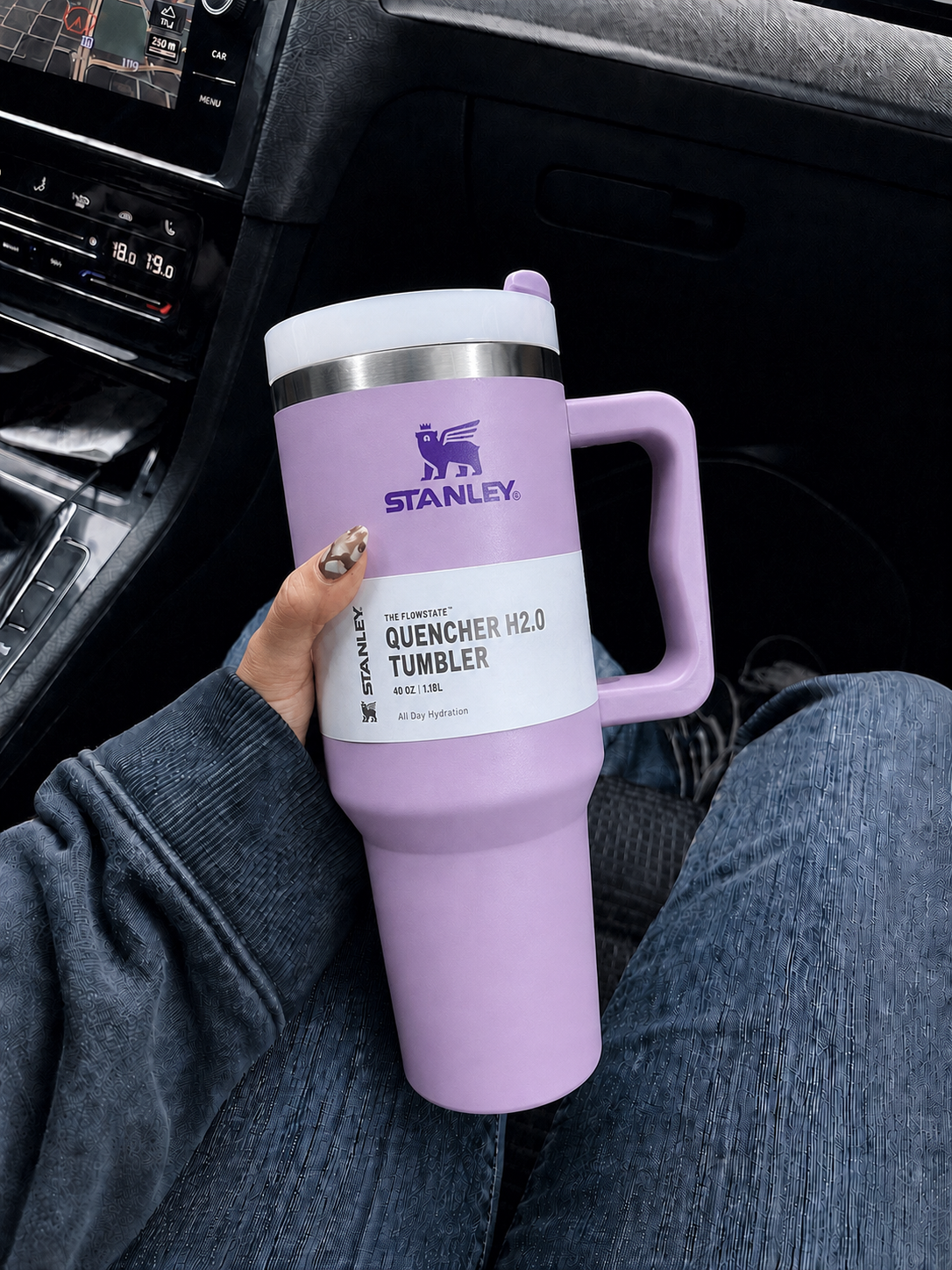 Stanley Quencher H2.0 40oz - 1.18 Ltumbler Handle Straw Lid ( Purple)